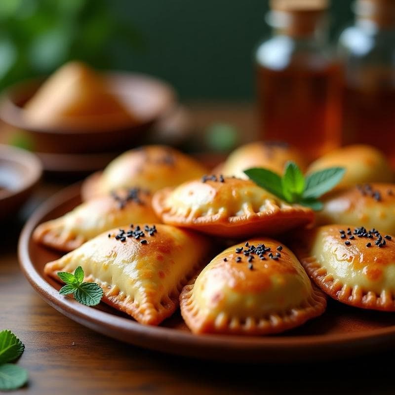 Empanadas de Maíz Morado Rellenas de Queso de Oveja y Miel: Receta Peruana Dulce-Salada en Airfryer
