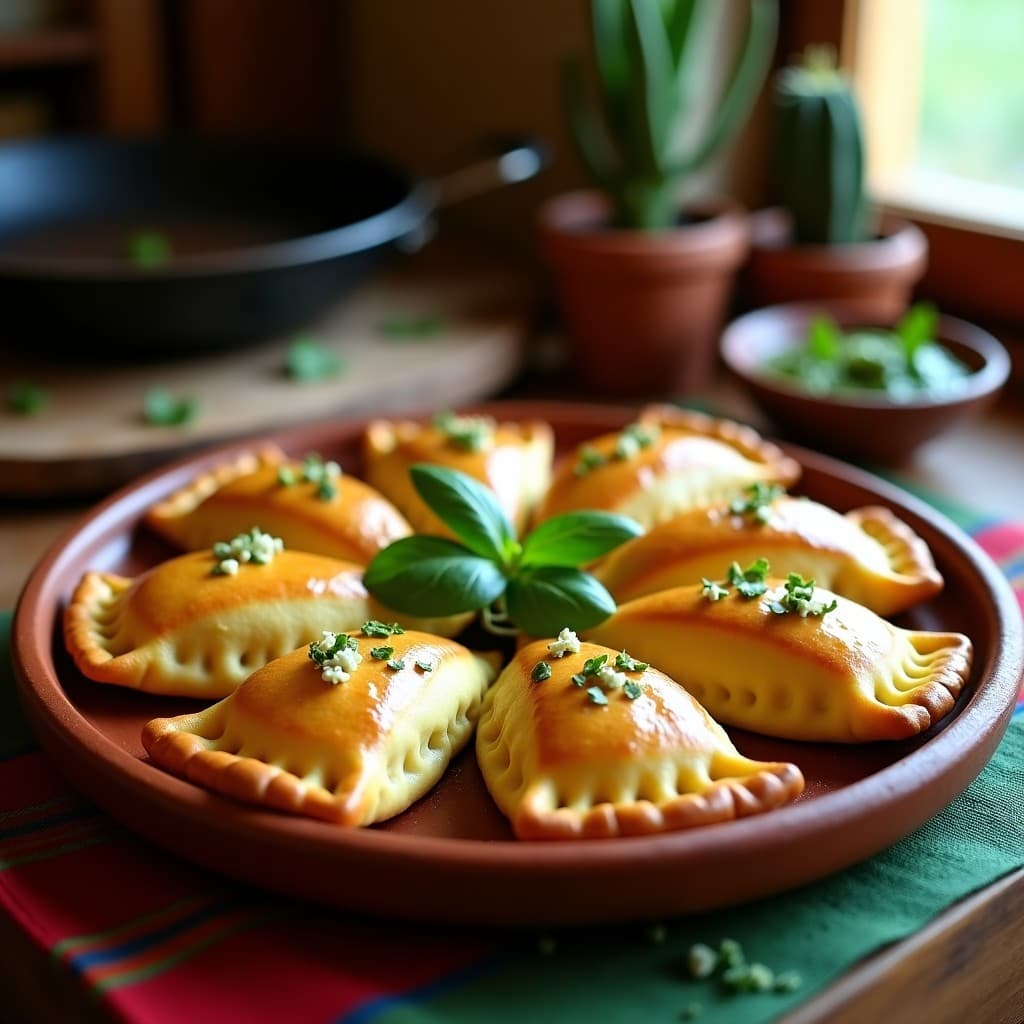 Empanadas de Maíz Nixtamalizado Rellenas de Tatemado de Poblano: Receta Mexicana Tradicional en Comal