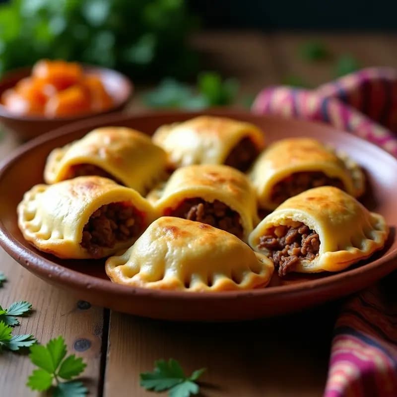 Empanadas de Masa de Mandioca con Carne de Res y Huevos: Receta Paraguaya Tradicional