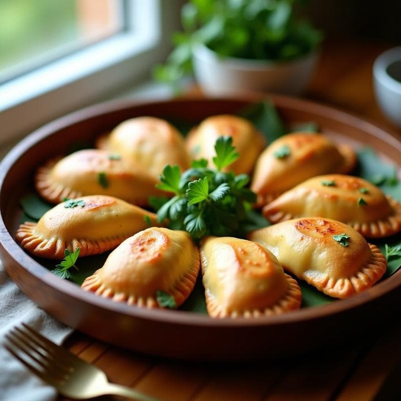 Empanadas de Masa de Mandioca y Espinacas con Queso Vegano: Receta Brasileña Sin Gluten