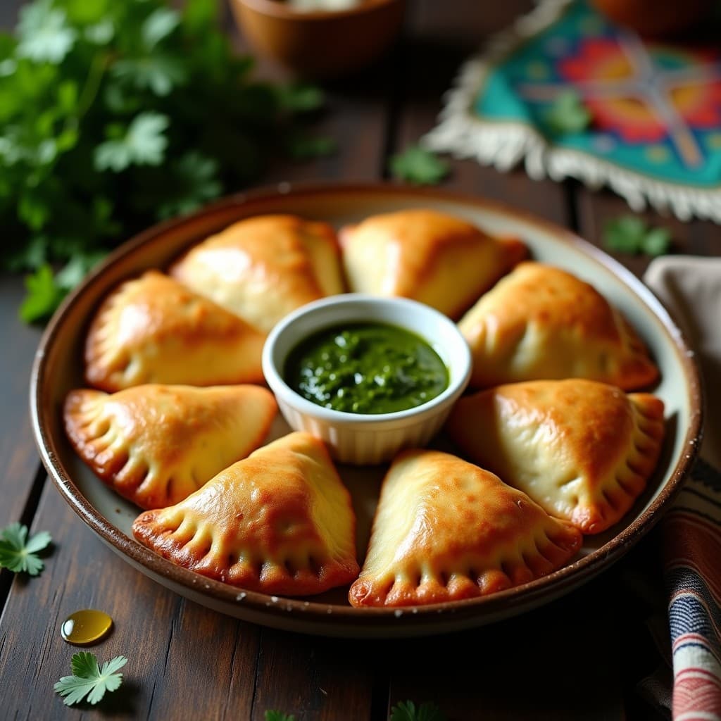 Empanadas de Masa de Mandioca y Pollo al Chimichurri: Receta Paraguaya en Airfryer
