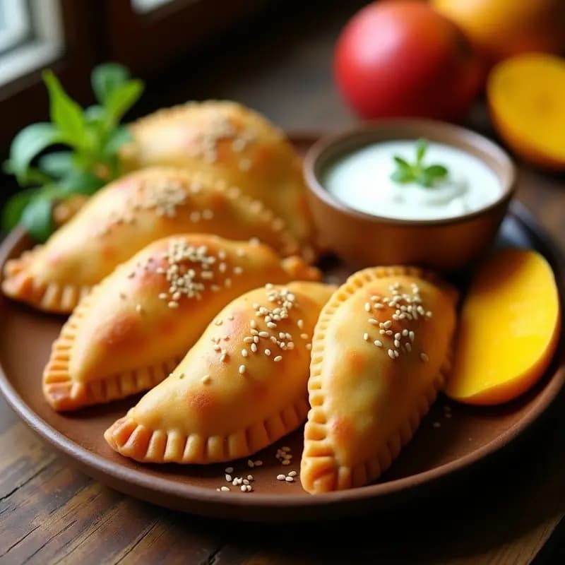 Empanadas de Mango y Pollito: Receta Filipina Dulce-Salada con Masa de Harina de Arroz