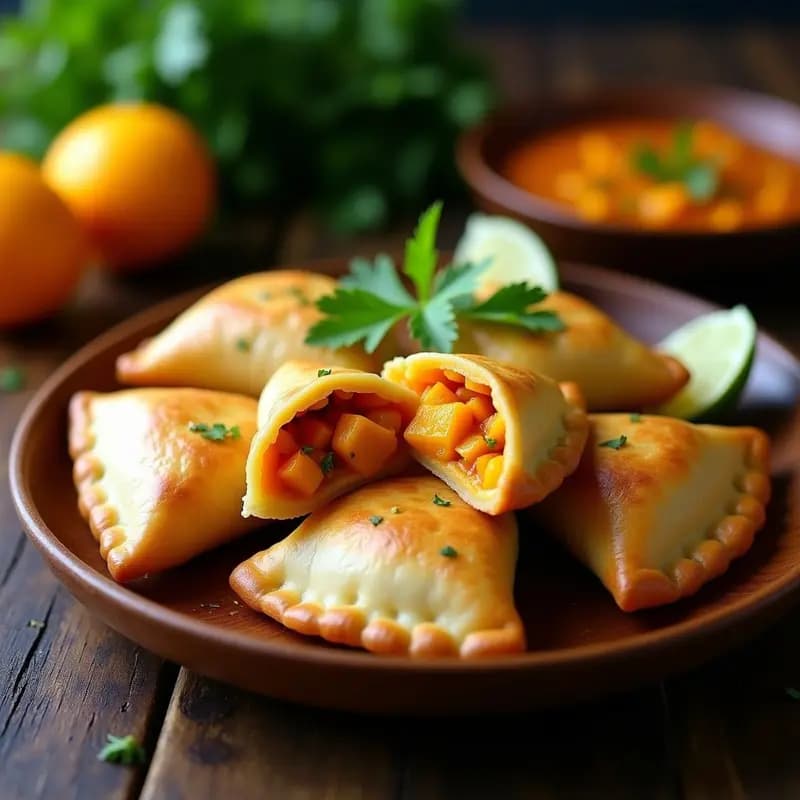 Empanadas de Mango y Pollo al Curry: Receta Fusion India-Mexicana en Airfryer