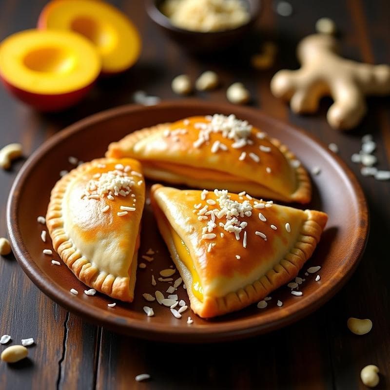 Empanadas de Mango y Queso de Anacardos: Postre Argentino Vegano Sin Horno
