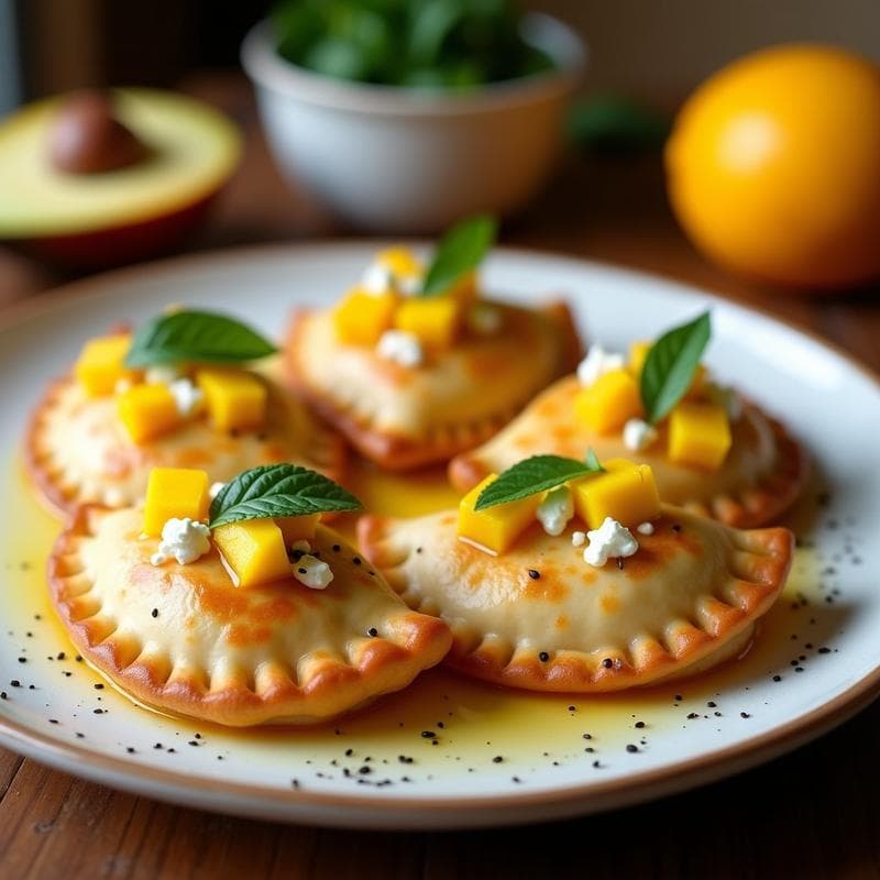 Empanadas de Mango y Queso Feta: Receta Dulce-Salada en Airfryer con Toque Griego