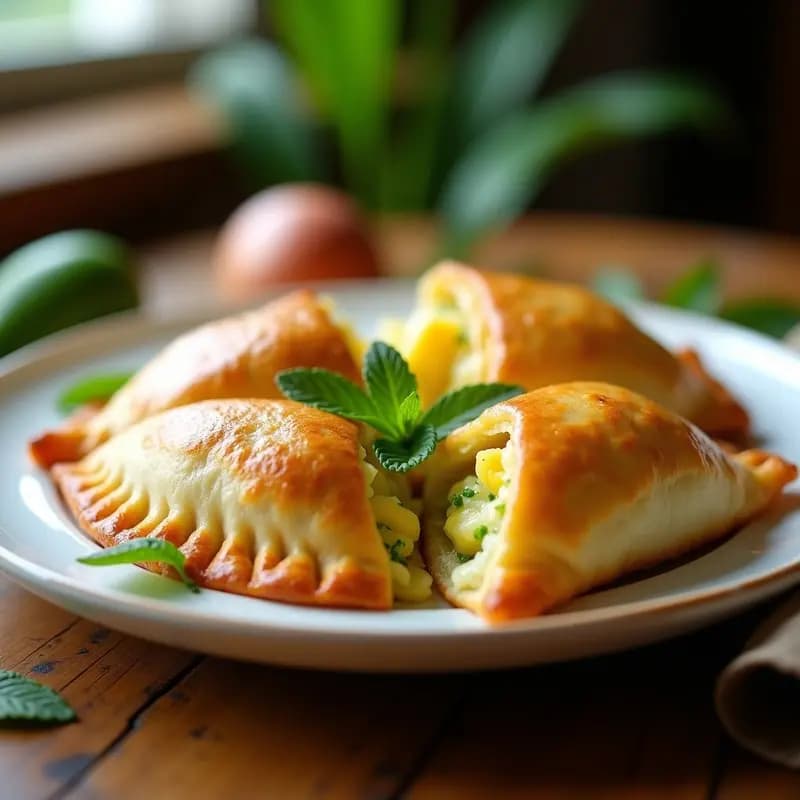 Empanadas de Mango Verde y Queso de Macadamia: Postre Tailandés Sin Azúcar en Thermomix
