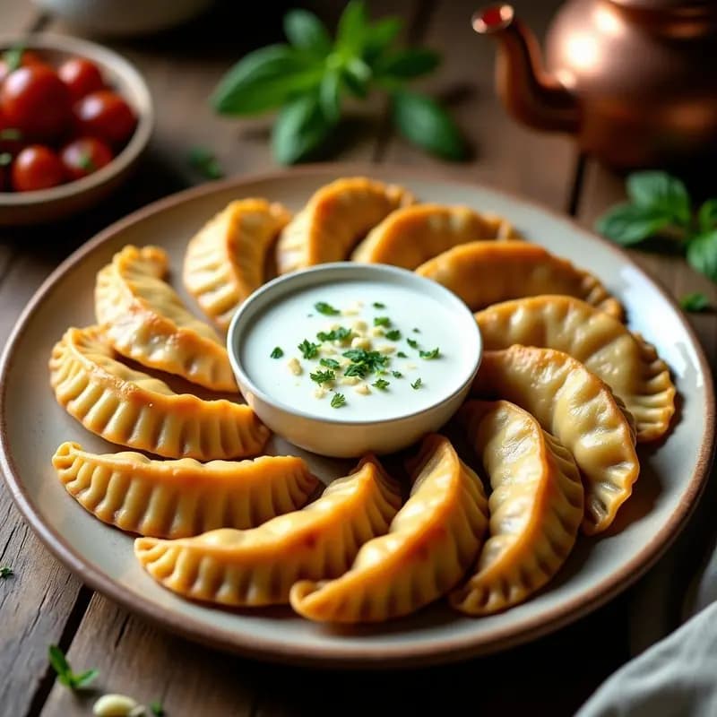 Empanadas de Manti con Carne de Cordero y Yogur: Receta Turca al Horno