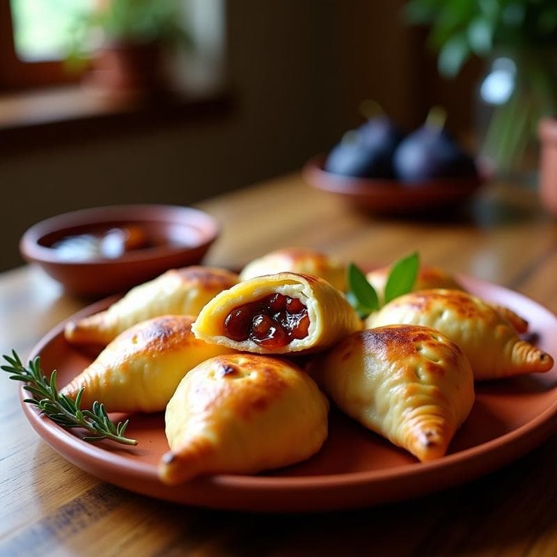 Empanadas de María con Queso de Cabra y Mermelada de Higo: Receta Colombiana en Airfryer