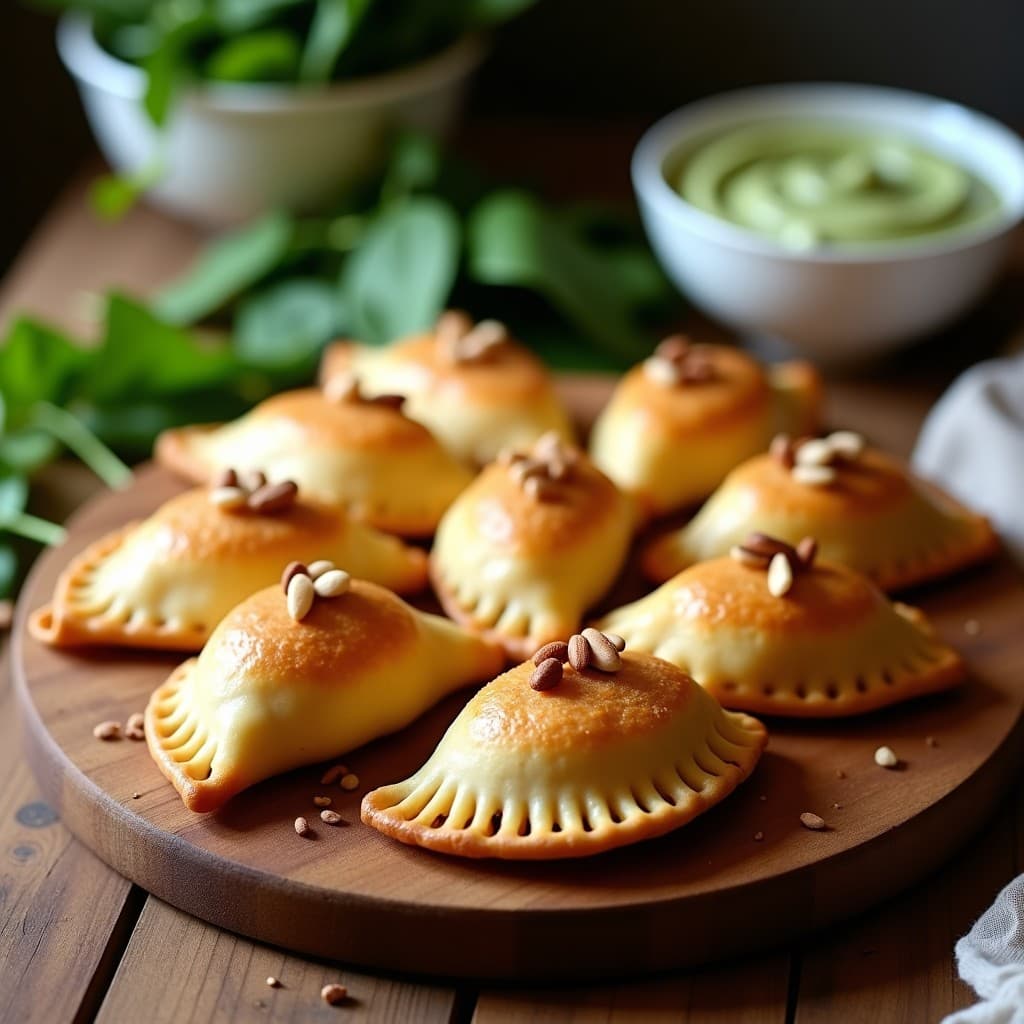 Empanadas de Masa de Almendra Rellenas de Crema de Espinacas y Piñones: Receta Sin Gluten