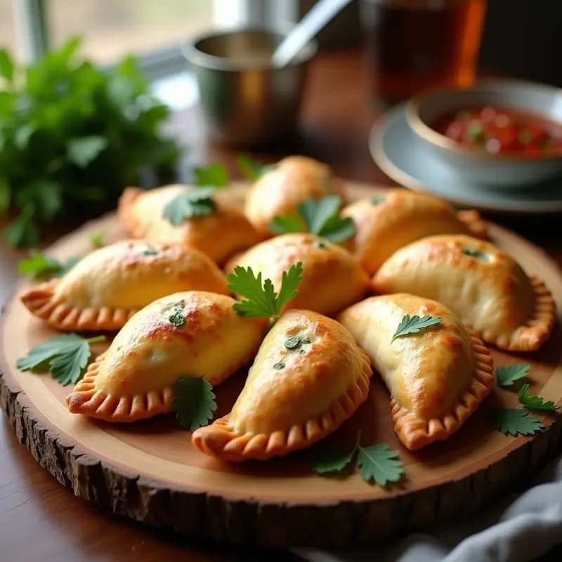 Empanadas de Masa de Almendra y Puerro con Relleno de Champiñones Portobello: Receta Sin Gluten para Tupper