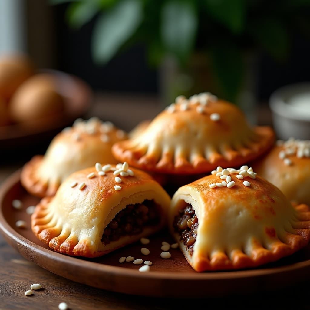 Empanadas de Masa de Avellana Rellenas de Hongos Shiitake: Receta Keto en Airfryer