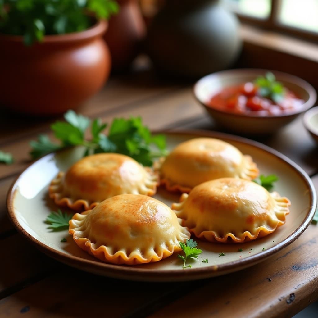 Empanadas de Masa de Cassava con Relleno de Picadillo de Berenjena: Receta Colombiana Sin Gluten