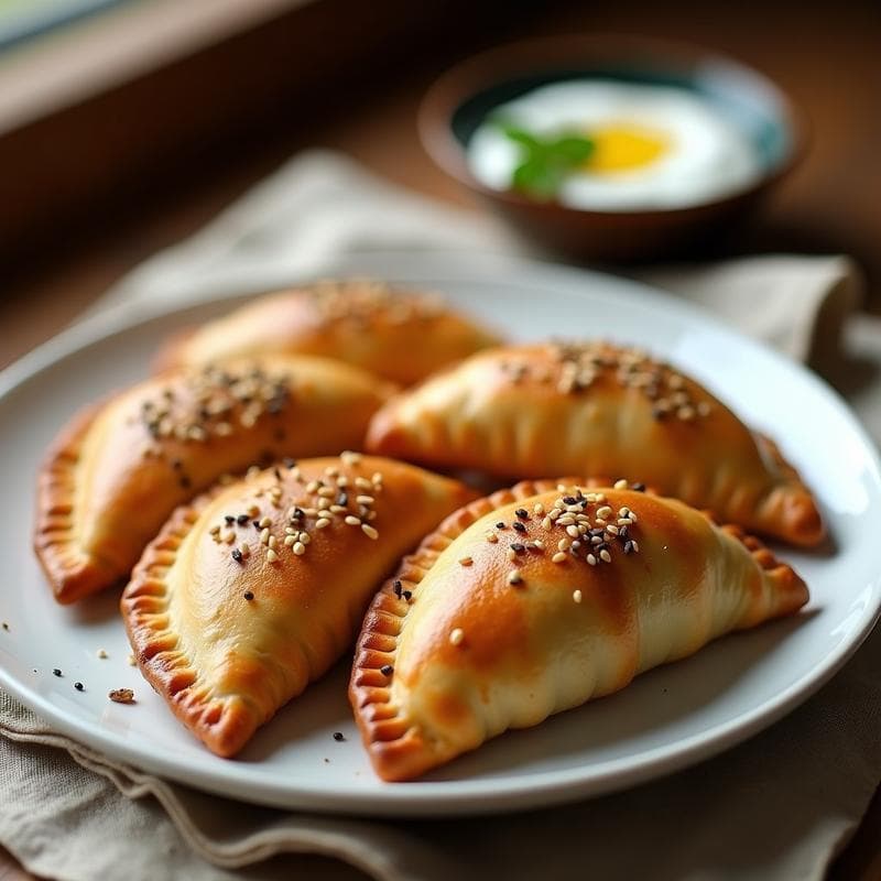 Empanadas de Masa de Coliflor Rellenas de Cordero y Higos: Receta Griega en Airfryer