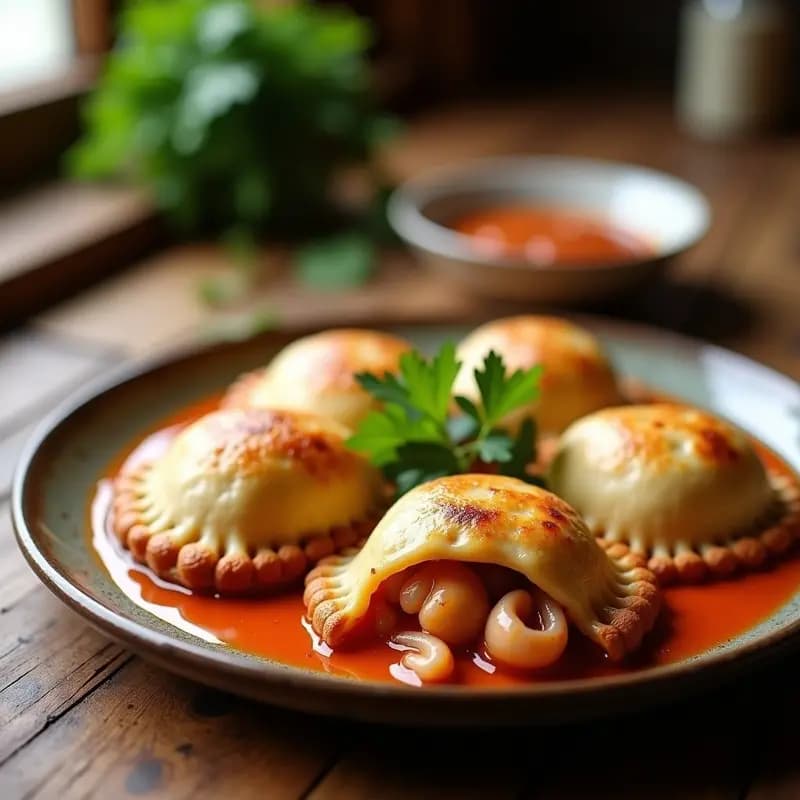 Empanadas de Masa de Coliflor Rellenas de Pulpo al Ajillo: Receta Española Keto
