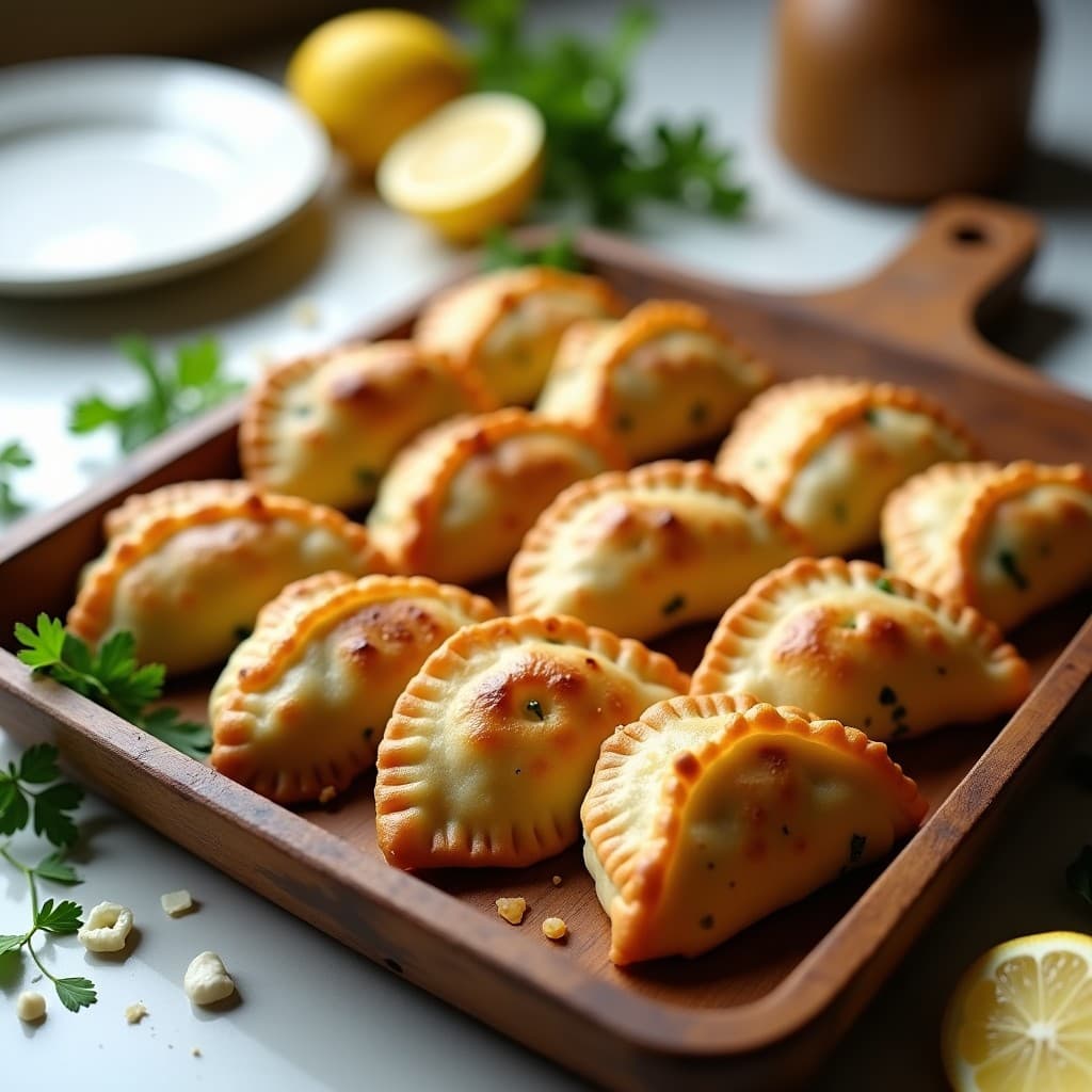 Empanadas de Masa de Garbanzo Rellenas de Espinacas y Feta: Receta Sin Gluten en Horno