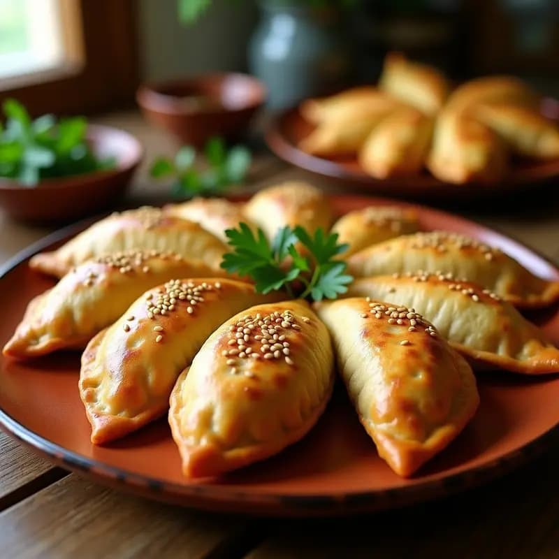 Empanadas de Masa de Lenteja Roja con Relleno de Berenjena Asada: Receta India Sin Gluten