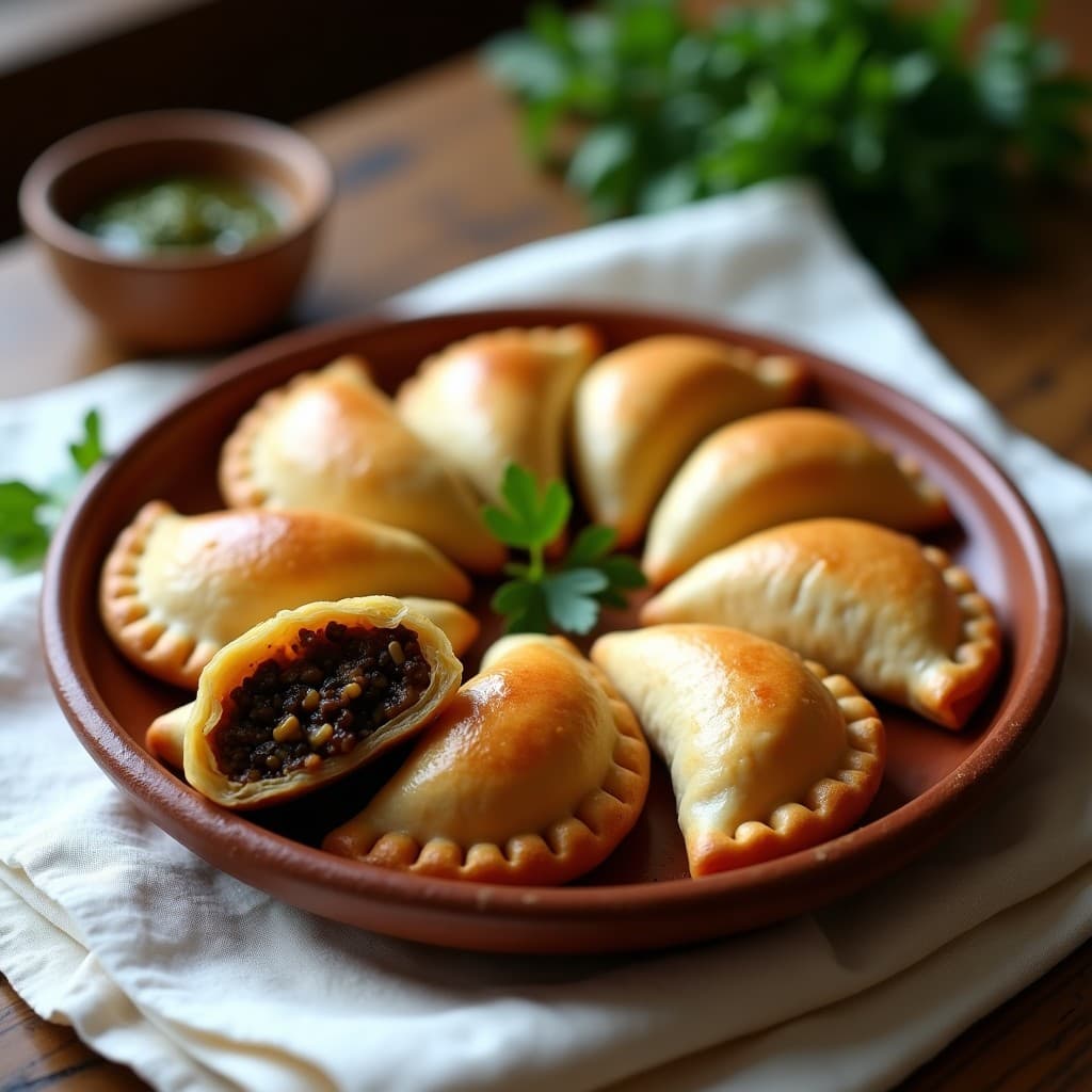 Empanadas de Masa de Lentejas con Relleno de Hongos Porcini: Receta Argentina Vegana