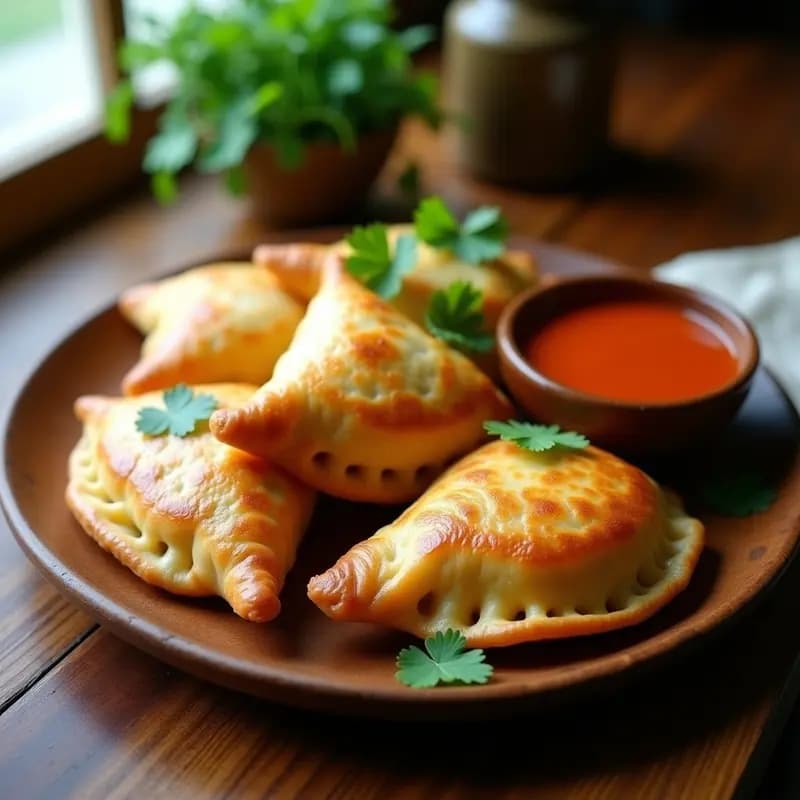 Empanadas de Masa de Ñame con Relleno de Carimañola y Queso: Receta Venezolana en Airfryer