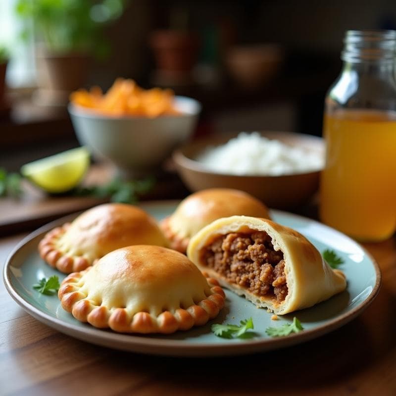 Empanadas de Masa de Ñame Rellenas de Carne de Coco: Receta Colombiana Sin Gluten