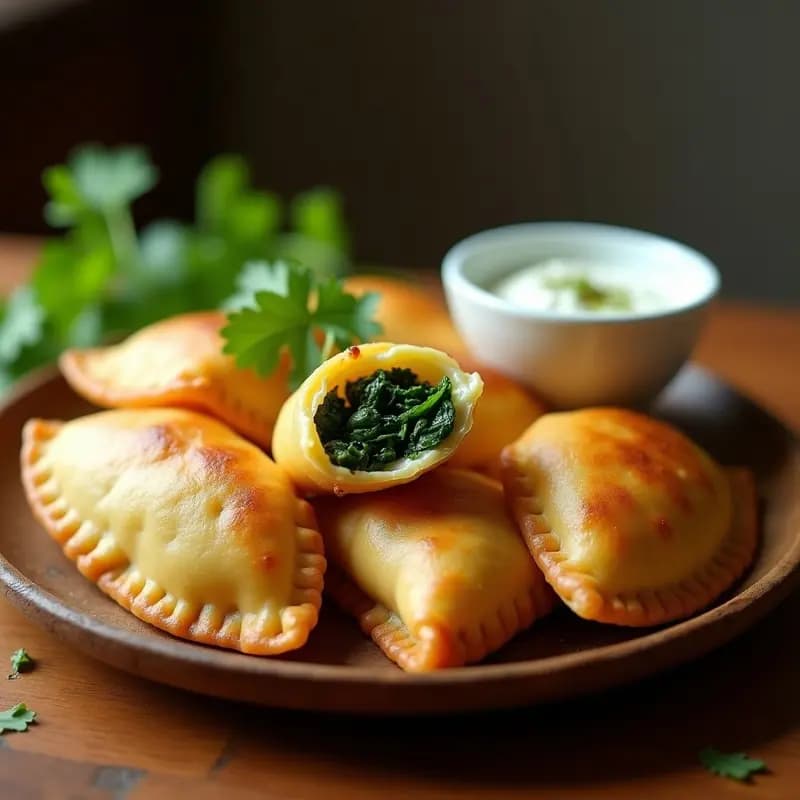 Empanadas de Masa de Ñame con Relleno de Espinacas y Tofu de Seda: Receta Colombiana Revolucionaria