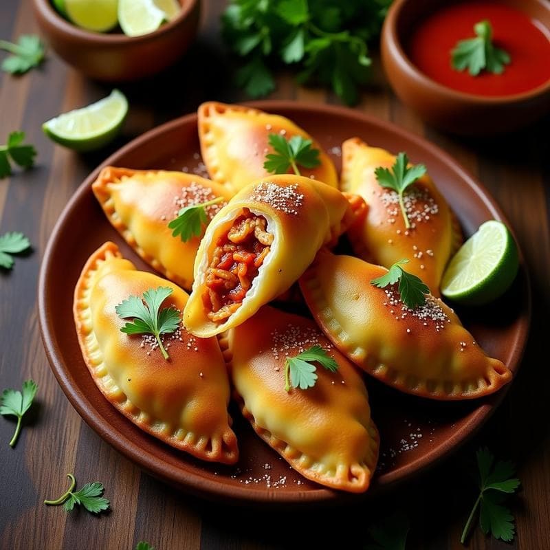 Empanadas de Masa de Ñame Rellenas de Pollo al Ají Panca: Receta Peruana Keto