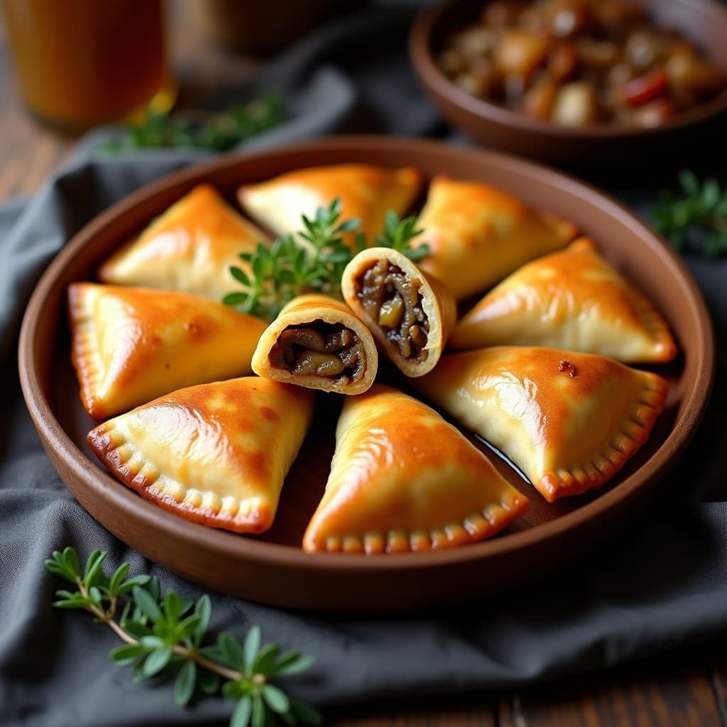 Empanadas de Masa de Queso con Relleno de Hongos y Cebolla Morada: Receta Argentina Keto