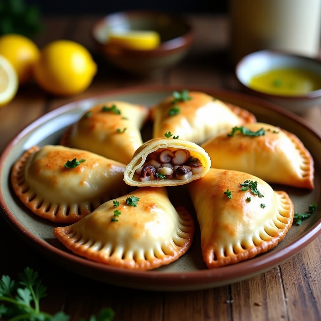 Empanadas de Masa de Yuca Rellena de Pulpo al Ajillo: Receta Peruana Sin Gluten