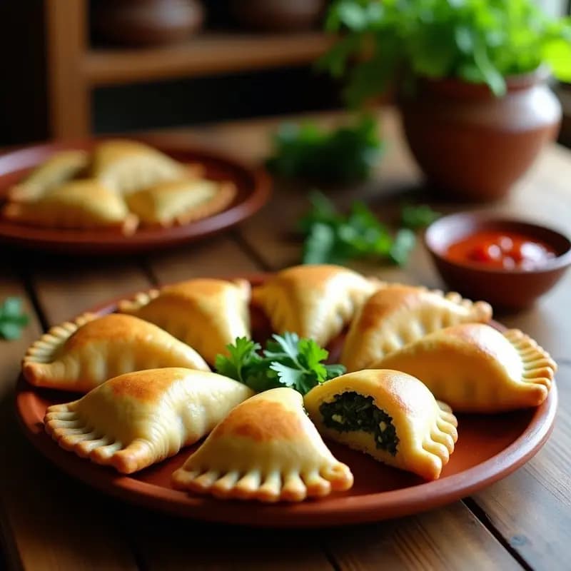 Empanadas de Masarepa con Relleno de Queso de Anacardos y Espinacas: Receta Colombiana Vegana