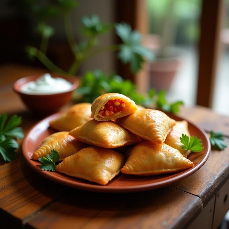 Empanadas de Masarepa Rellena de Queso Guayanes y Pimentón: Receta Colombiana Sin Horno