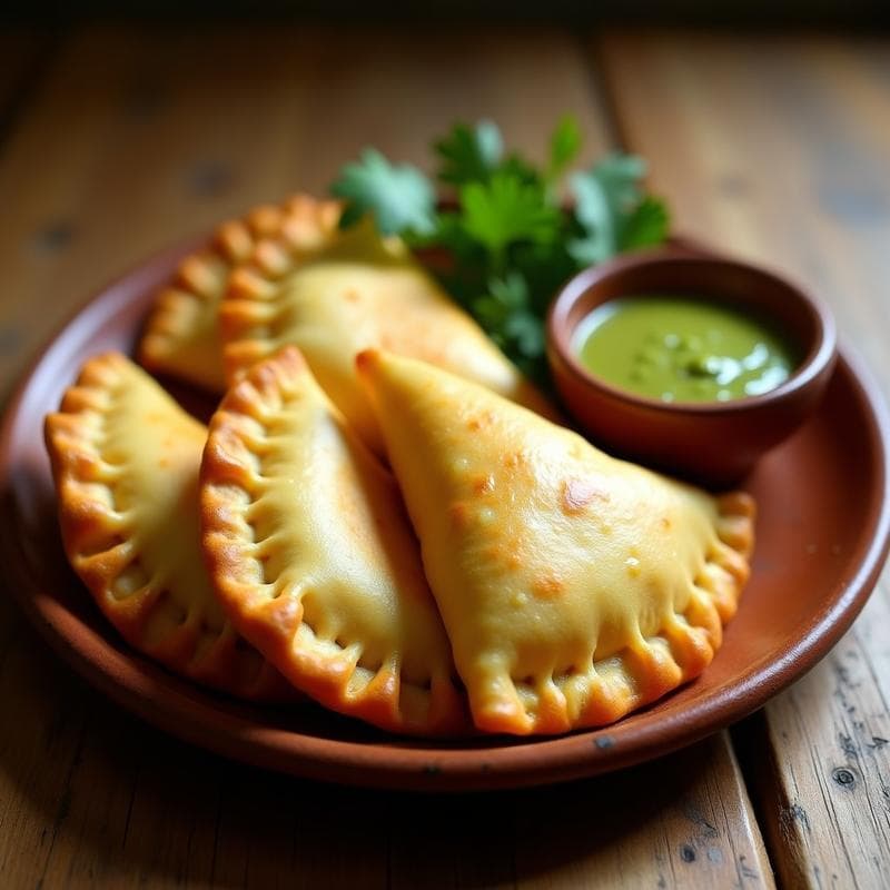 Empanadas de Masarepa y Queso de Soja con Salsa de Ají: Receta Colombiana en Airfryer