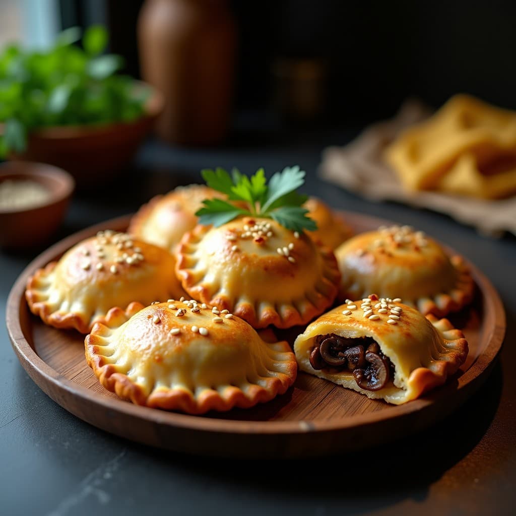 Empanadas de MASH (Maíz, Avena, Semillas) con Relleno de Hongos Shitake: Receta Vegana y Sin Gluten