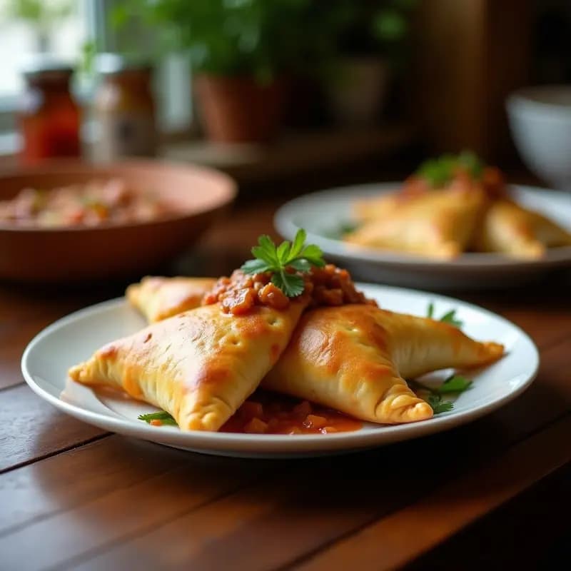 Empanadas de Mashua y Espinacas con Salsa de Huacatay: Receta Peruana en Olla Express