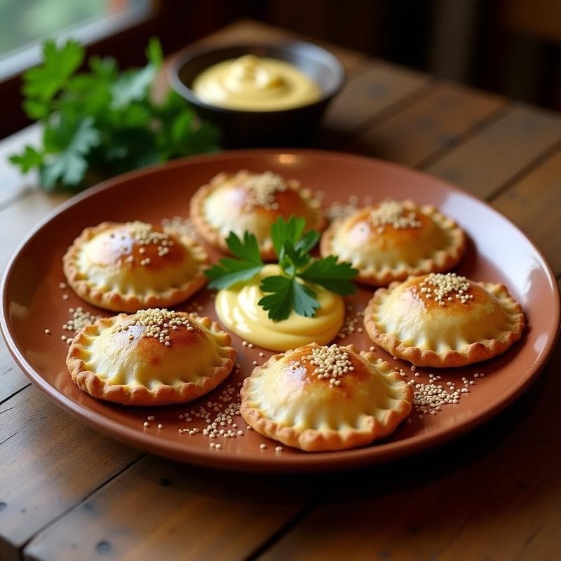 Empanadas de Mijo con Relleno de Berenjena y Tahini: Receta Sin Gluten en Airfryer