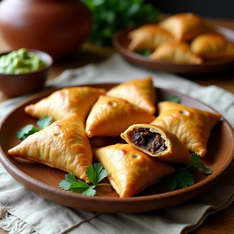 Empanadas de Mijo Rellenas de Champiñones y Cebolla Caramelizada: Receta Colombiana Vegana