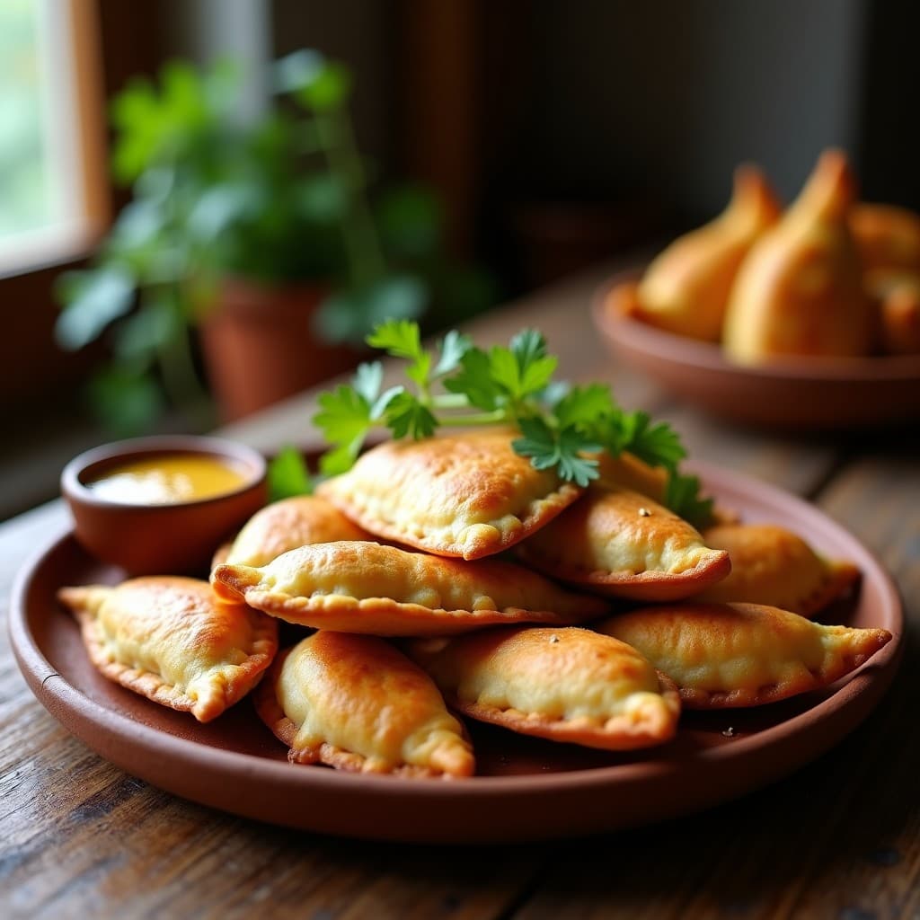 Empanadas de Mijo Rellenas de Champiñones Portobello y Ebí: Receta Peruana Sin Gluten en Horno Crujiente