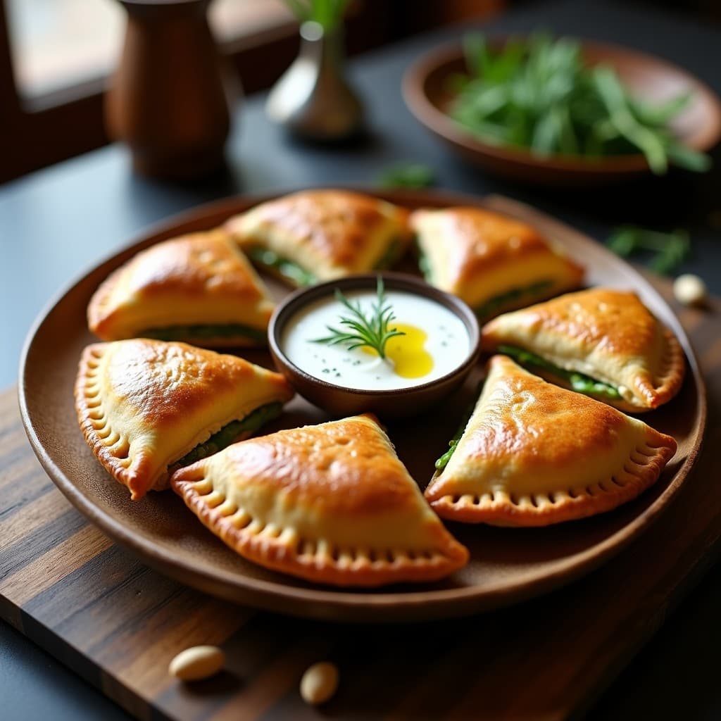 Empanadas de Mijo y Espárragos con Salsa de Yogur Vegano: Receta Sin Gluten en Airfryer