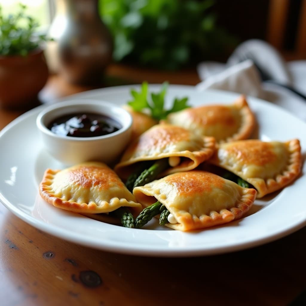 Empanadas de Mijo y Espárragos con Salsa de Ajo Negro: Receta Sin Gluten de Cocina Española
