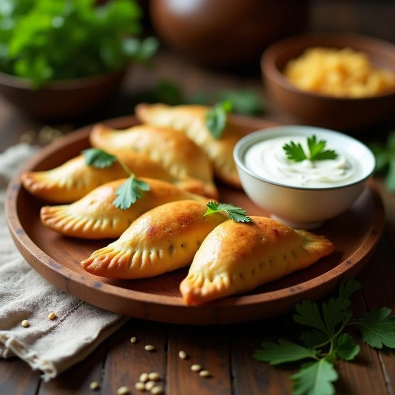 Empanadas de Mijo y Espinacas con Salsa de Yogur: Receta Indiana en Thermomix