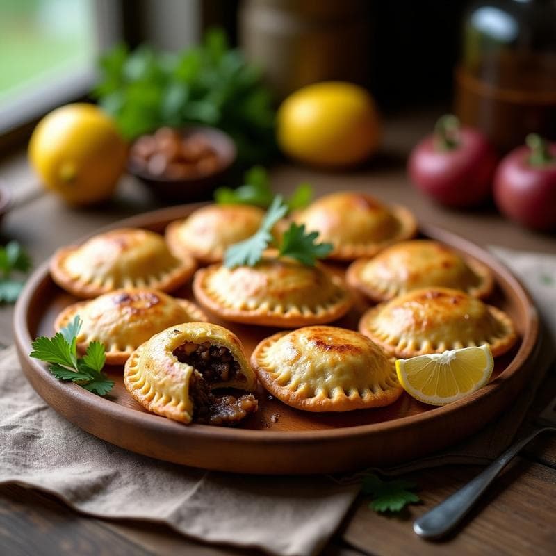 Empanadas de Mijo Rellenas de Hongos Ostra y Cebolla Morada: Receta Colombiana Sin Gluten