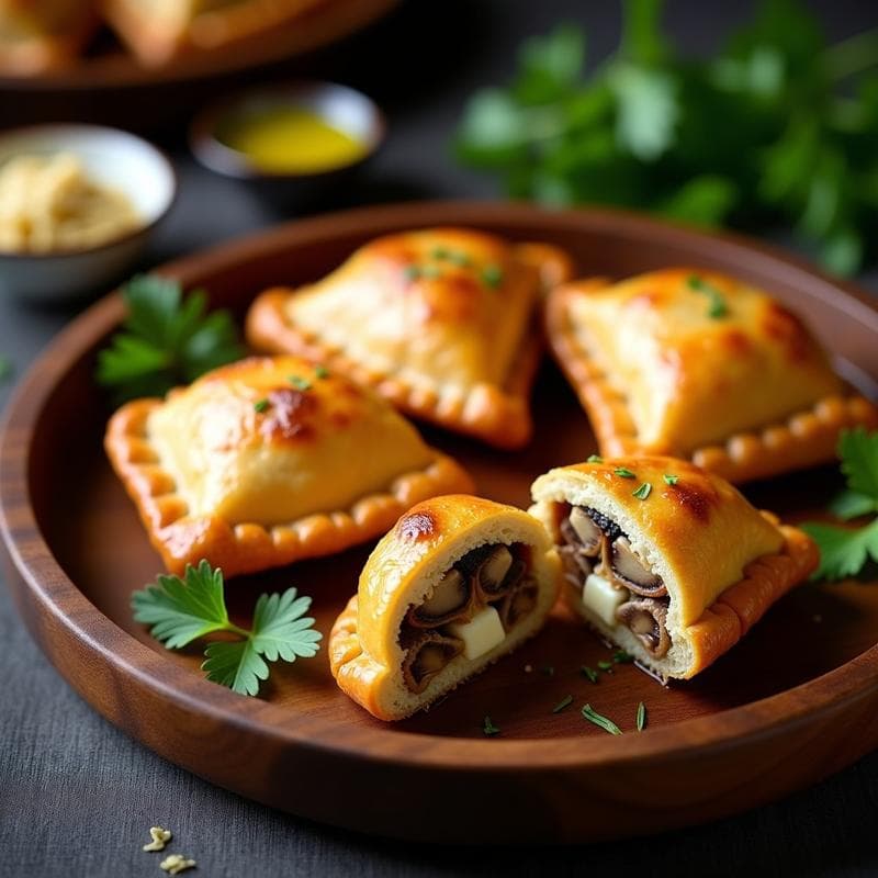 Empanadas de Mijo Rellena de Hongos Oestra y Queso de Anacardos: Receta Argentina Sin Gluten