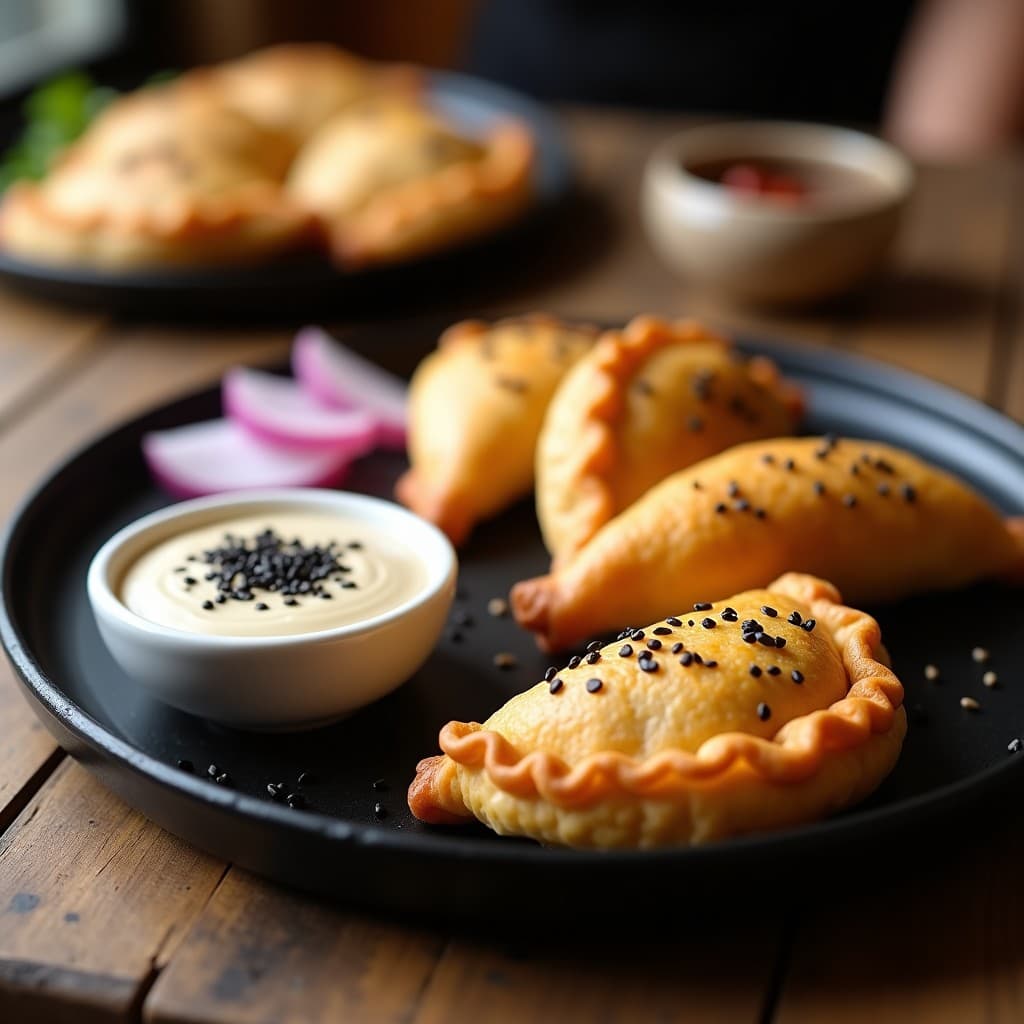 Empanadas de Mijo y Hongos Shiitake: Receta Vegana Sin Gluten con Dip de Miso
