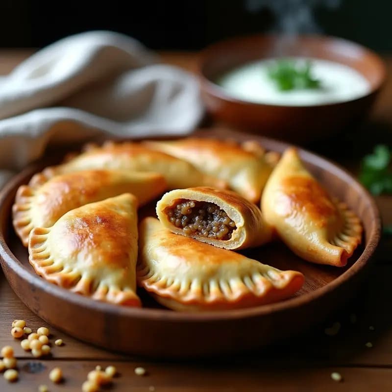 Empanadas de Mijo y Hongos Shimeji: Receta Argentina Vegana para Olla Exprés