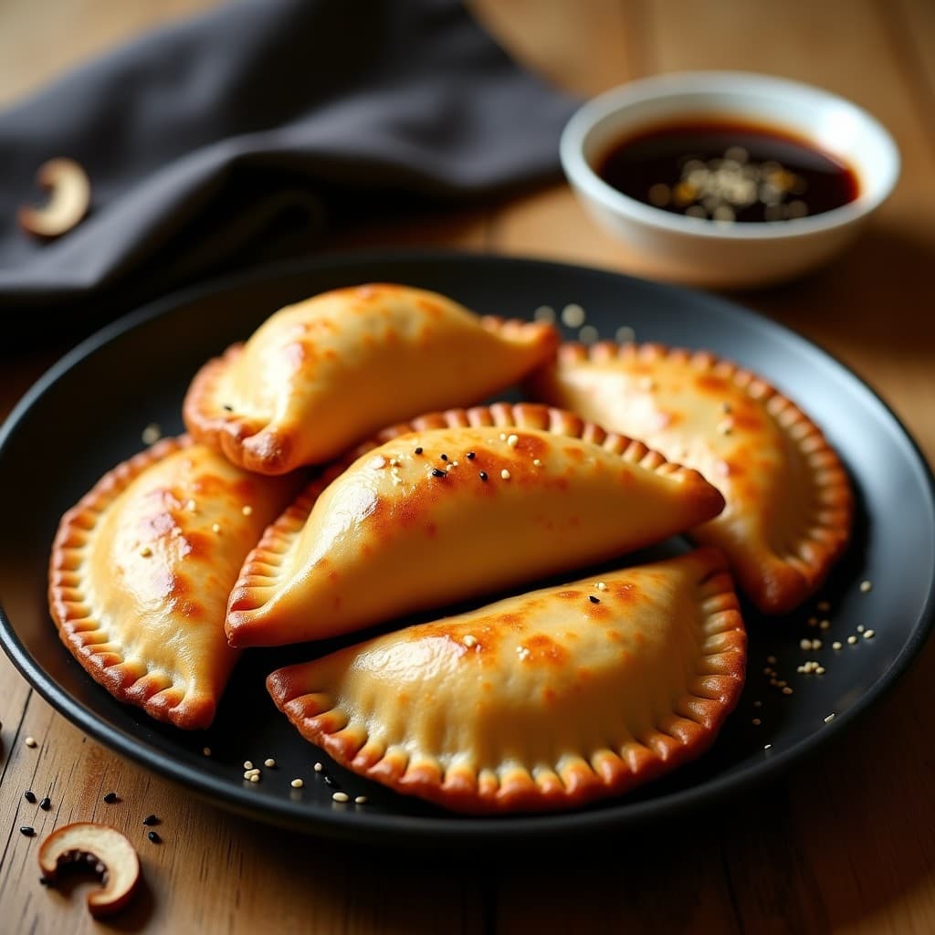Empanadas de Mijo y Hongos Shitake con Salsa de Sésamo: Receta Japonesa en Airfryer