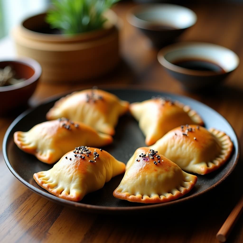 Empanadas de Mijo Rellenas de Hongos Shitake y Tofu: Receta Japonesa Sin Gluten en Olla Lenta