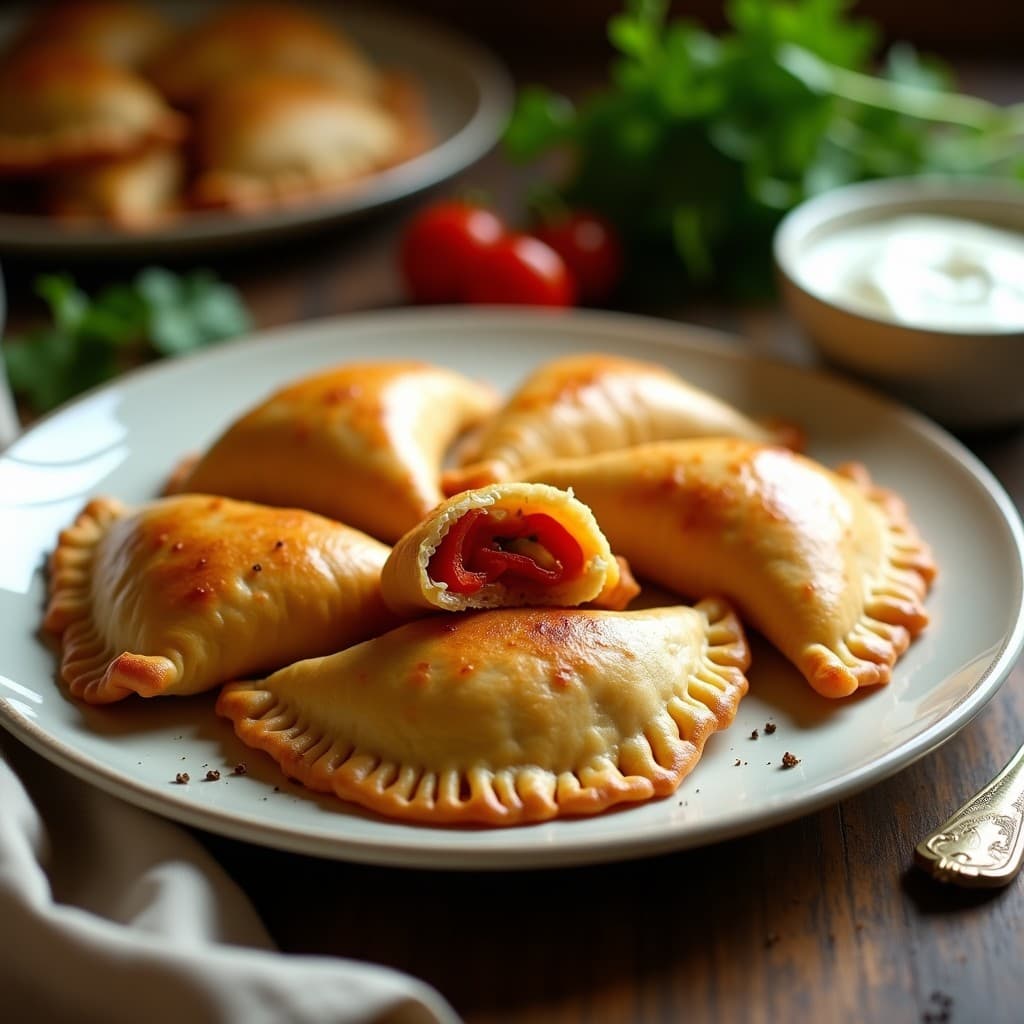 Empanadas de Mijo y Pimiento Asado con Queso Halloumi: Receta en Airfryer Sin Harina de Trigo
