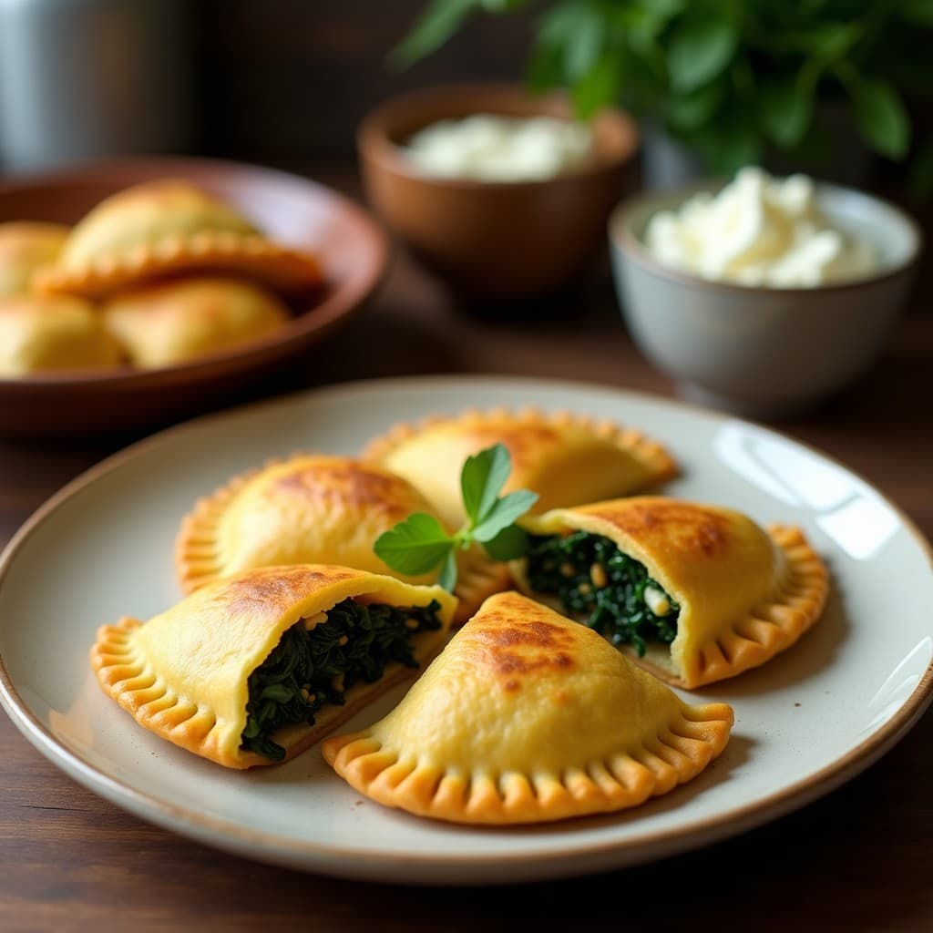 Empanadas de Millo con Relleno de Espinacas y Queso Feta: Receta colombiana en airfryer