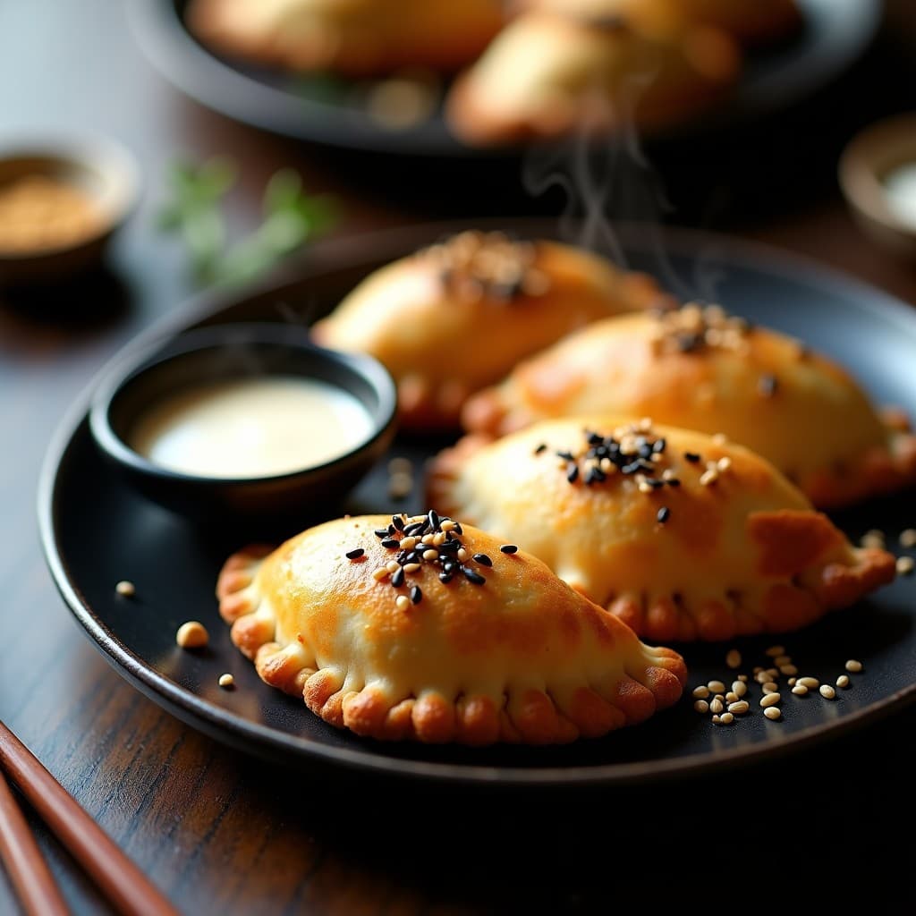 Empanadas de Miso y Hongos Shiitake con Masa de Coliflor: Receta Japonesa Sin Gluten en Airfryer