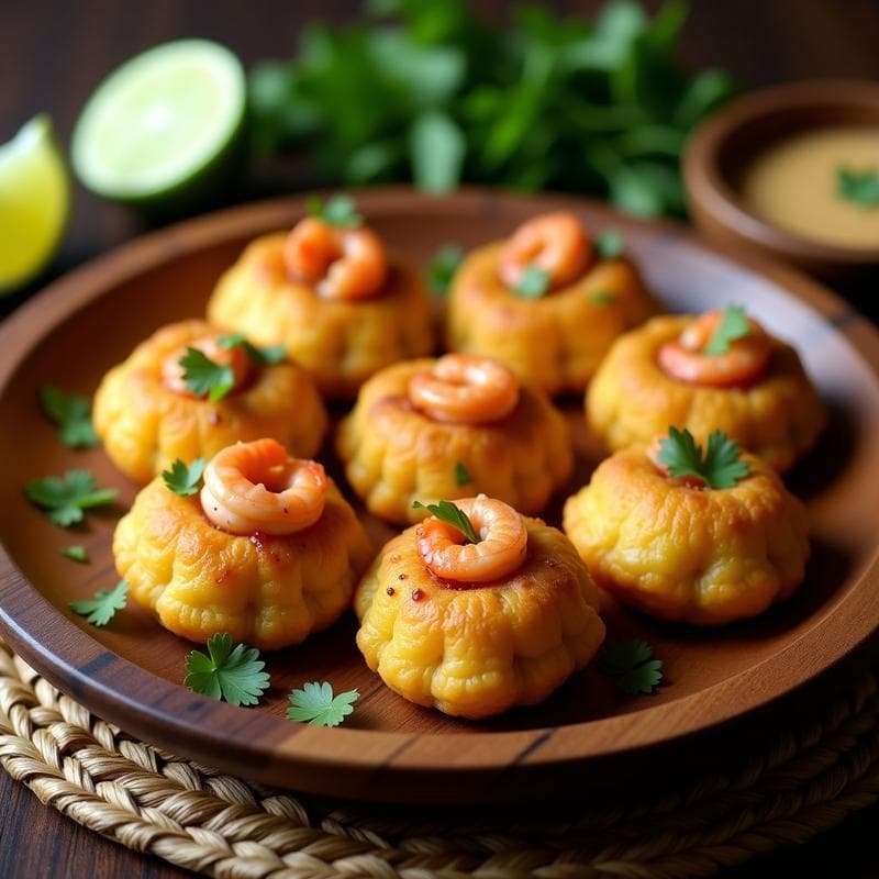 Empanadas de Mofongo Rellenas de Camarones al Ajillo: Receta Puerto Riqueña en Airfryer