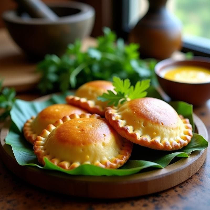 Empanadas de Mote y Quesillo: Receta Ecuatoriana en Airfryer con Hoja de Bijao