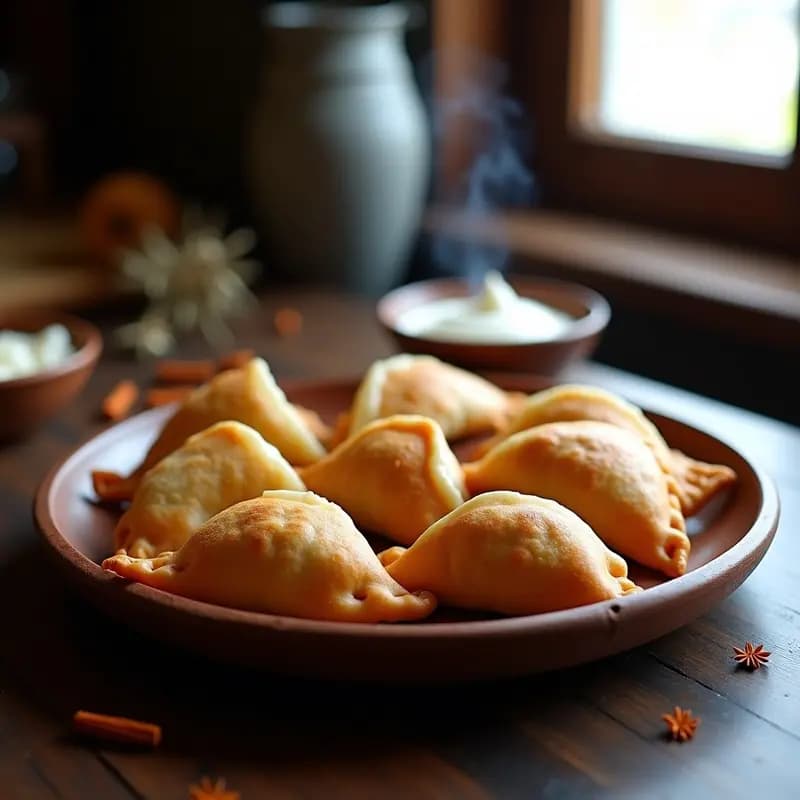 Empanadas de Mrozhong de Carne de Yak: Receta Tibetana en Airfryer con Especias del Himalaya